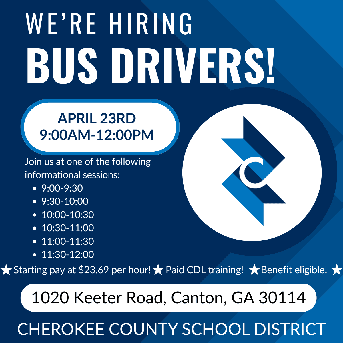 Cherokee County School District Seeks Bus Drivers, and Will Pay to Train You