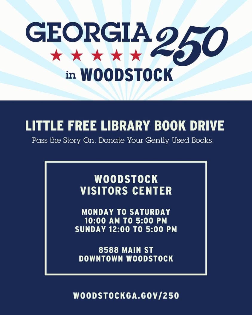 Woodstock Book Drive Asks Residents to "Pass the Story On" for Georgia's 250th