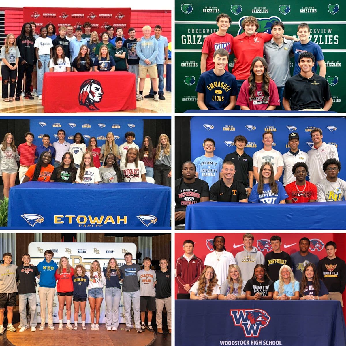68 Cherokee County Student Athletes Sign to Compete in College, Pushing Year's Total to 150