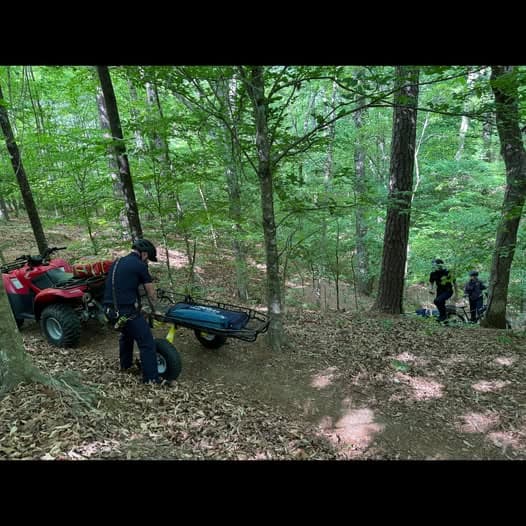 Woodstock Firefighters Train for Trail Rescues at Old Rope Mill Park