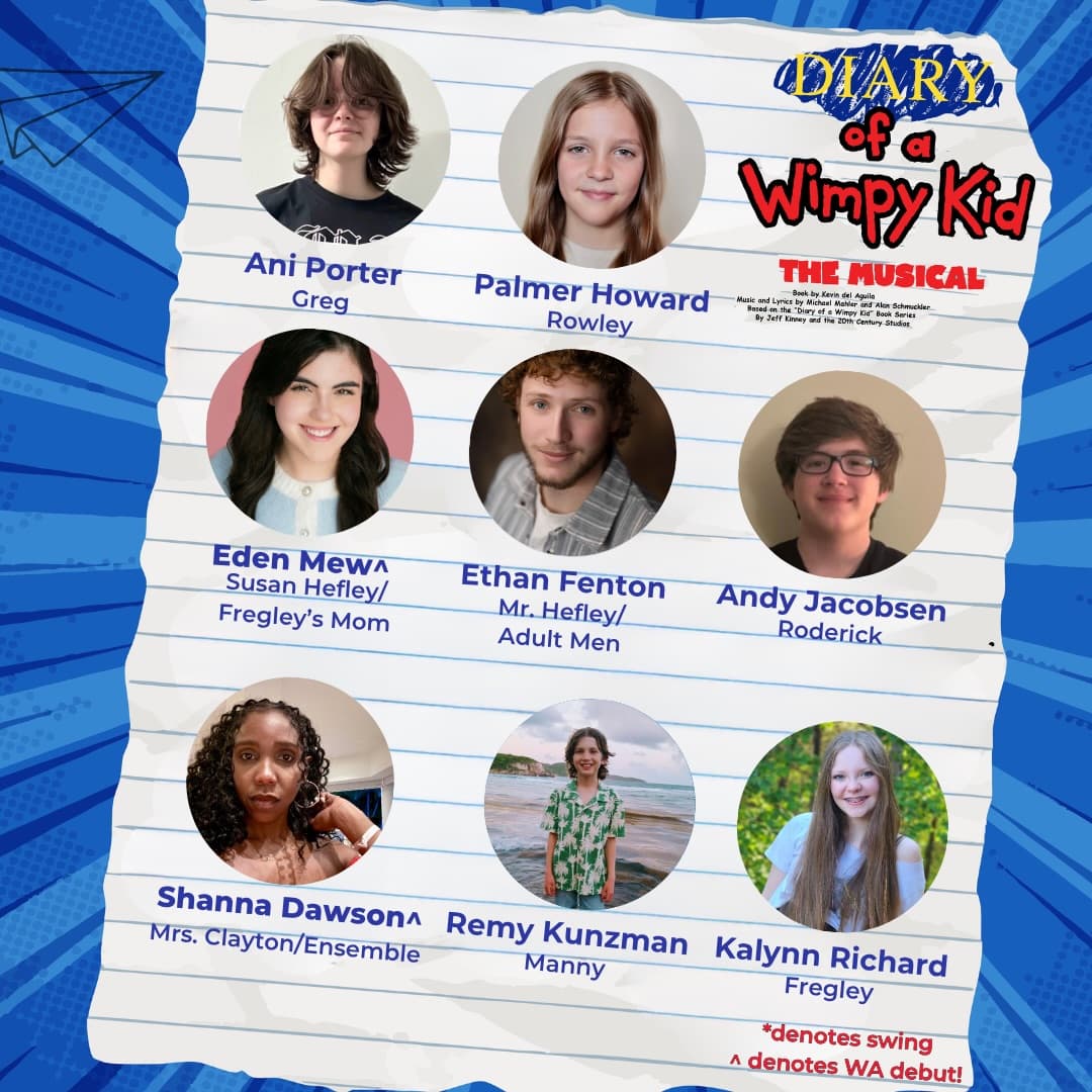 Woodstock Arts Announces Cast for 'Diary of a Wimpy Kid: The Musical,' Opening June 10