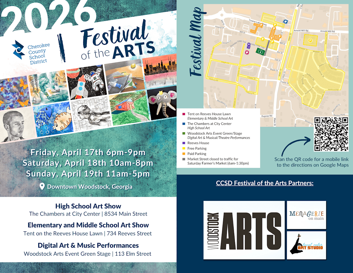 Free and Open to All: CCSD Festival of the Arts Takes Over Downtown Woodstock April 17-19