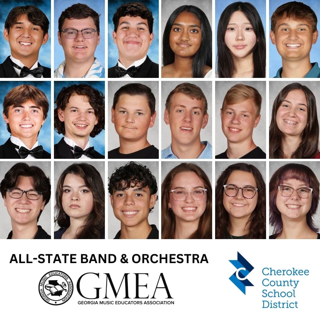 18 Cherokee County Students Earn Spots in Georgia All-State Band and Orchestra