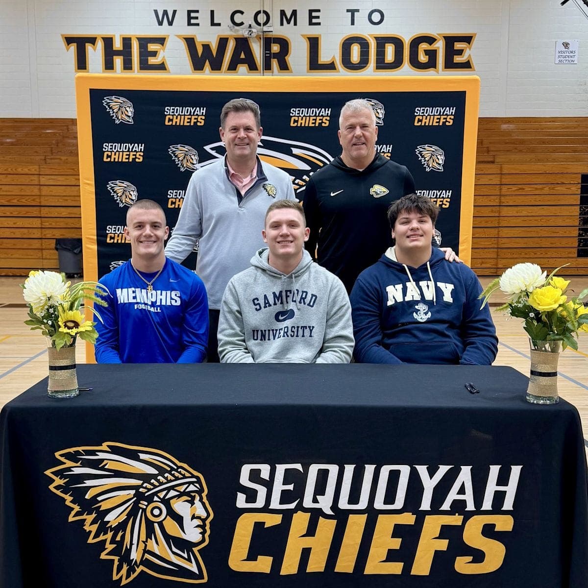 Three Sequoyah Football Players Sign National Letters of Intent
