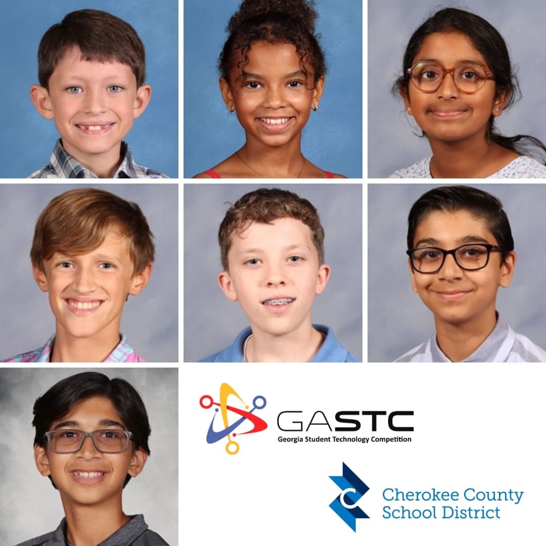 Seven Cherokee County Students Earn Statewide Honors in Technology Competition
