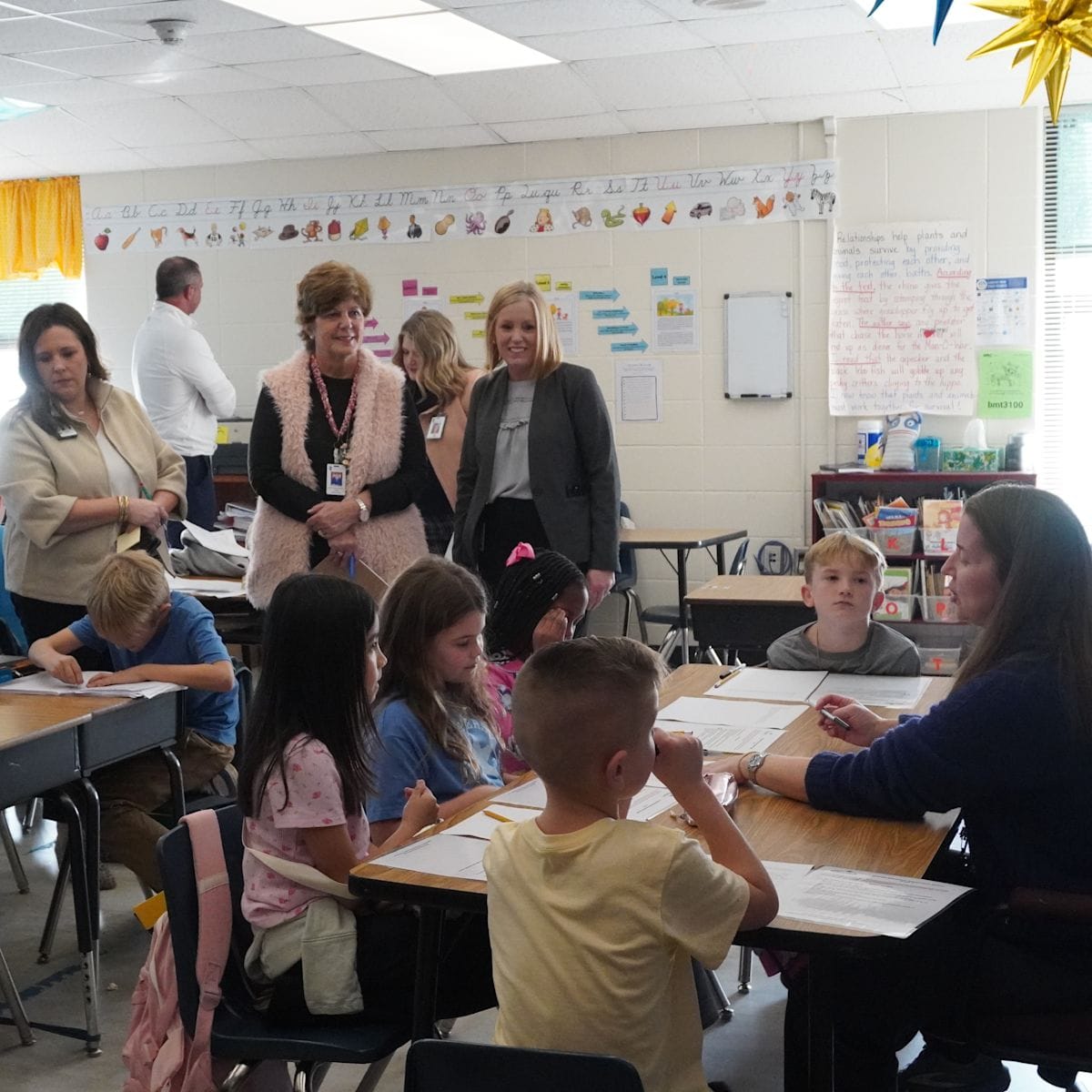 Cherokee School Board Tours Boston Elementary with Superintendent