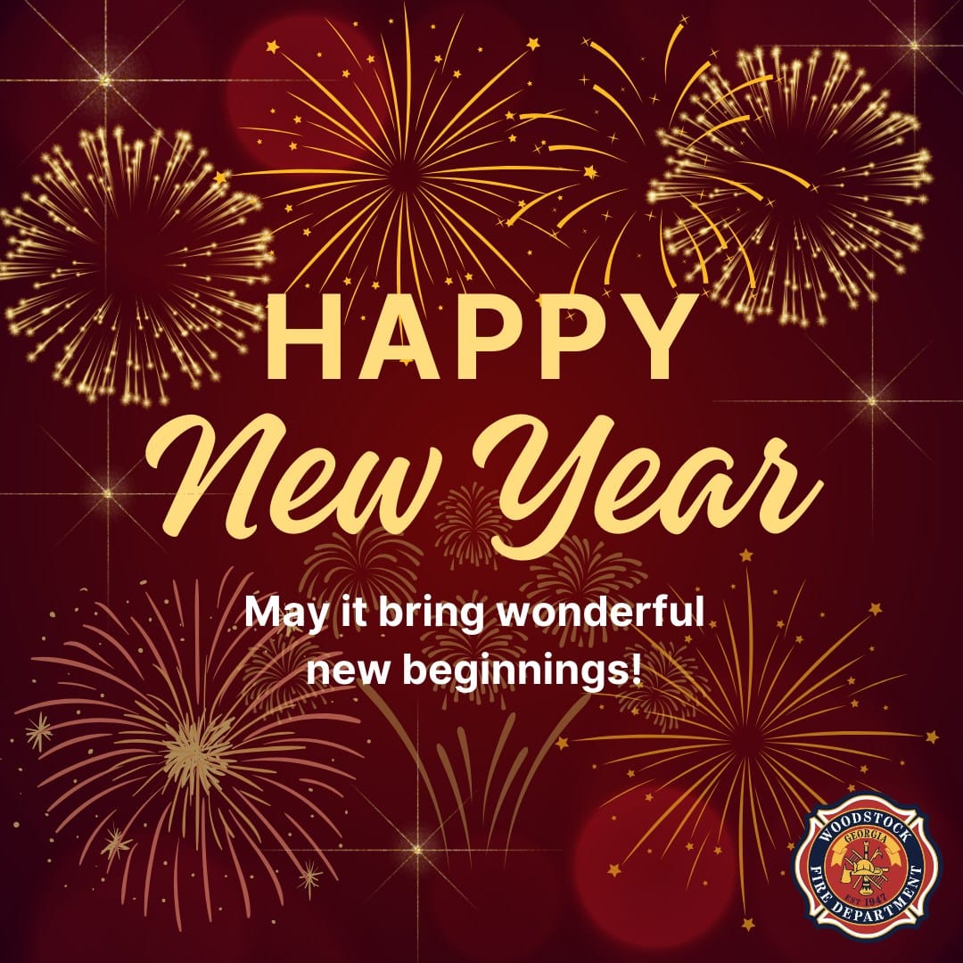 Woodstock Fire Department Welcomes 2026 with Community Greeting