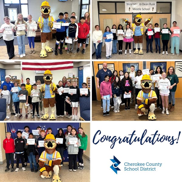 Cherokee County Sixth Graders Win Awards in STEM Essay Contest