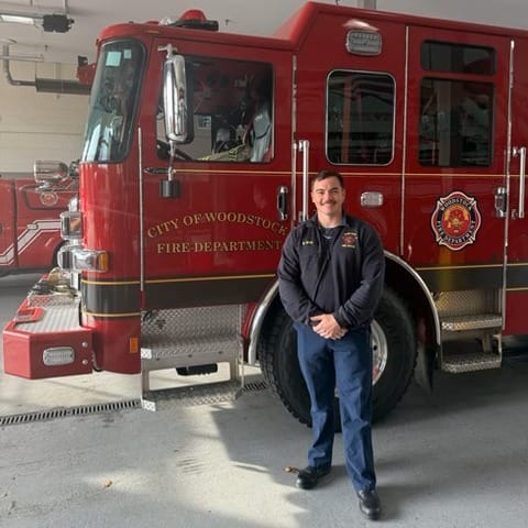 Woodstock Firefighter Brandon Biro Qualifies as Engine Operator