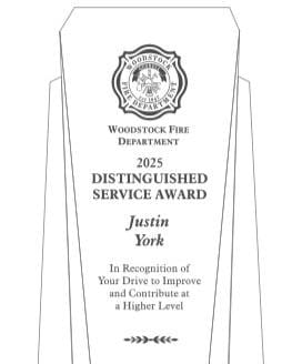 Firefighter Justin York Honored with Distinguished Service Award