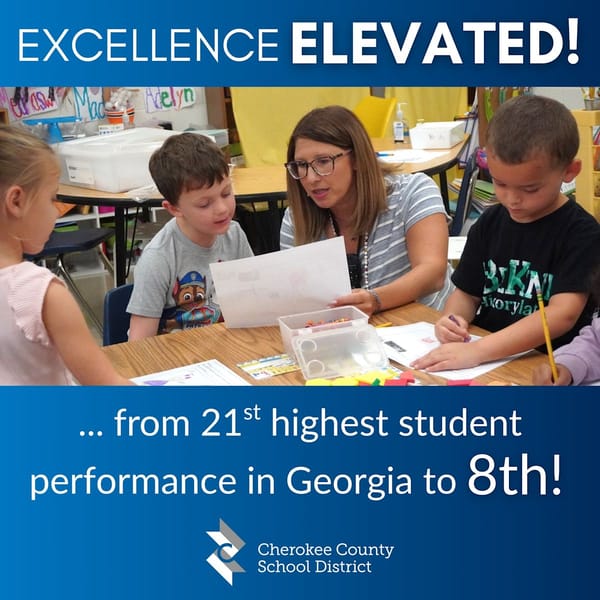 Cherokee County Schools Rise to Top 10 in State Rankings