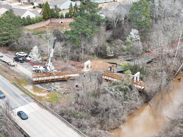 Second Bridge Installed at Little River Park as Opening Nears