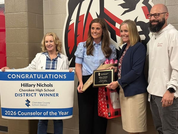 Cherokee High School Counselor Hillary Nichols Named CCSD's 2026 Counselor of the Year